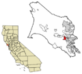 Marin County California Incorporated and Unincorporated areas Fairfax Highlighted 0623168