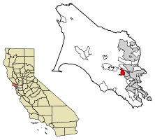 Location of Fairfax in Marin County, California