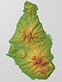 Montserrat Relief Map, SRTM-1