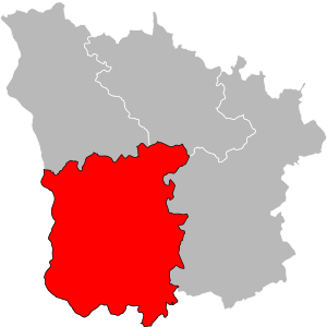 Location of the arrondissement Nevers