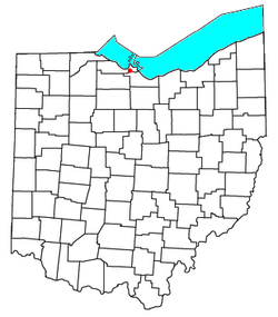 Location of Gypsum, Ohio