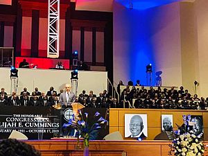 Obama speaking at Cummings funeral - 2019