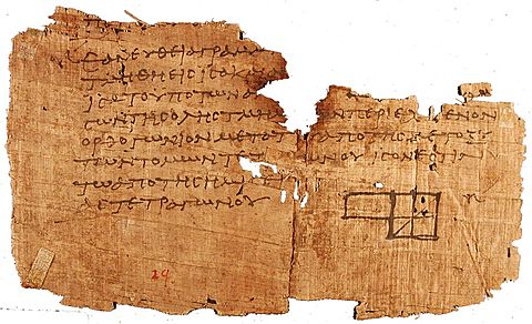 Oxyrhynchus papyrus with Euclid's Elements