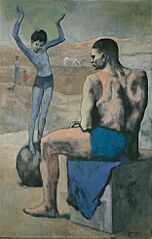 Pablo Picasso, 1905, Acrobate à la Boule (Acrobat on a Ball), oil on canvas, 147 x 95 cm, The Pushkin Museum, Moscow