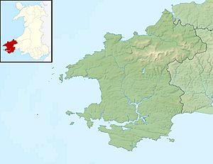 Pembrokeshire UK relief location map