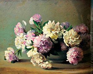 Peonies in a bowl 1885