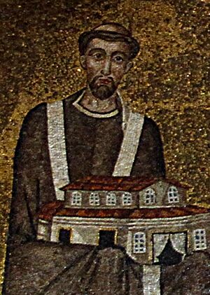 Pope Honorius I – Apse mosaic of Sant'Agnese fuori le mura – Rome (2016)