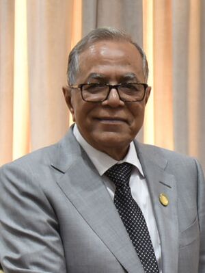 President of Bangladesh, Md. Abdul Hamid, on the sidelines of the International Solar Alliance (ISA) Summit, in New Delhi on March 11, 2018 (1).jpg