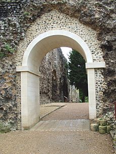 Reading Abbey restored arch