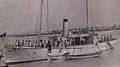 Romanian gunboat Grivița at Nicopol, 1913