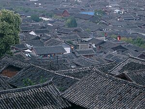 Roofs of old town Lijiang