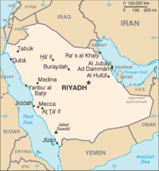 Saudi Arabia-CIA WFB Map