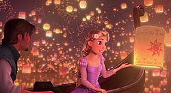 Screenshot of Rapunzel and Flynn Rider I See the Light Tangled