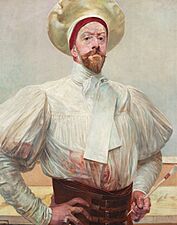 Self-portrait in White Dress - Jacek Malczewski