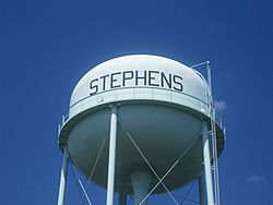 Water tower in Stephens