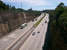 Sydney - Newcastle freeway north bound at Berowra