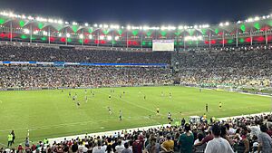 The Maracanã Stadium during a Clássico dos Gigantes between Fluminense and Vasco da Gama in May 2023