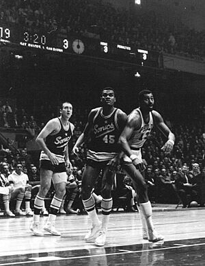 Tom Meschery, Bob Rule and Wilt Chamberlain