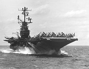 USS Intrepid (CVS-11) underway in the South China Sea on 13 September 1966 (K-33170)