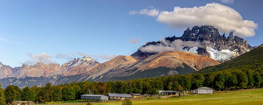 View of Cerro Castillo and surroundings, Chile