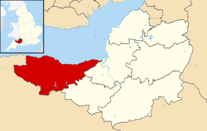 West Somerset UK locator map
