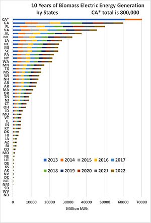 10 Years of Biomass Electric Energy Generation