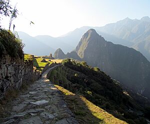 218 View from Inca Trail to Sun Gate Machu Picchu Peru 2486 (14977553069)
