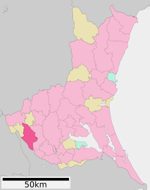 Location of Bandō in Ibaraki Prefecture