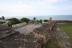 Basketball court at La Perla in San Juan, Puerto Rico
