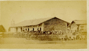 Captured artillery at Humaitá