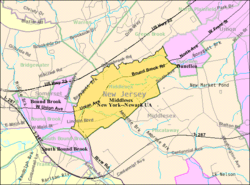 Census Bureau map of Middlesex, New Jersey.