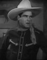 Cropped screenshot of Ken Maynard in In Old Santa Fe film, 1934