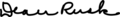 Dean Rusk Signature