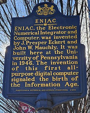 ENIAC Pennsylvania state historical marker
