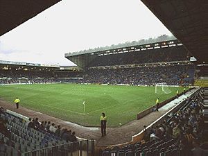 Leeds United's Home Ground Elland Road, seen from the South-west corner