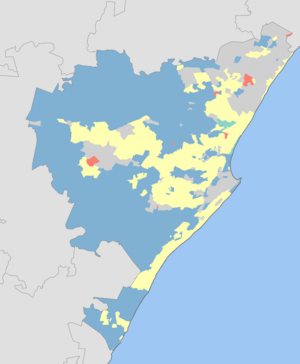 Ethekwini dominant language map