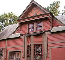 Former Staten Island Railway station in New Dorp, Staten Island, now located in Historic Richmond Town