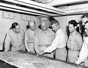 General Roy S. Geiger and his staff on Okinawa
