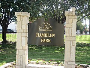 Hamblen Park sign in Forney, TX IMG 5937