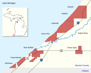 Harbor Country, Michigan Map
