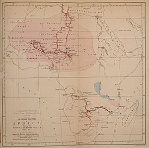 Heinrich Barth's route through Africa, 1850 to 1855