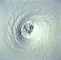 Hurricane emilia (1994) eye close-up