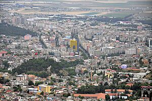 A view of the city center