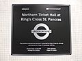 King's Cross St Pancras stn northern ticket hall plaque