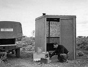 Kittens and Tim Operation - 43 Mile Camp - Trials area - setting up instrumentation