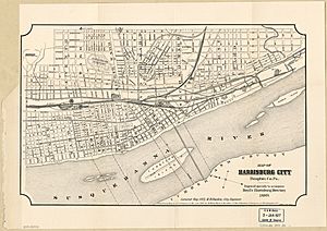 Map of Harrisburg City, Dauphin Co. Pa. LOC 2011593711