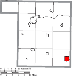 Location of Deshler in Henry County