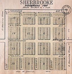 Plat of Sherbrooke in 1928