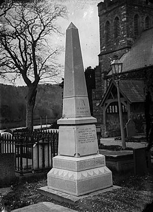 Memorial to Robert Williams (Trebor Mai, 1830-77), Llanrwst NLW3363047