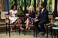Michelle Obama participates in a taping with Kelly Ripa and Michael Strahan for "Live! with Kelly and Michael", 2012